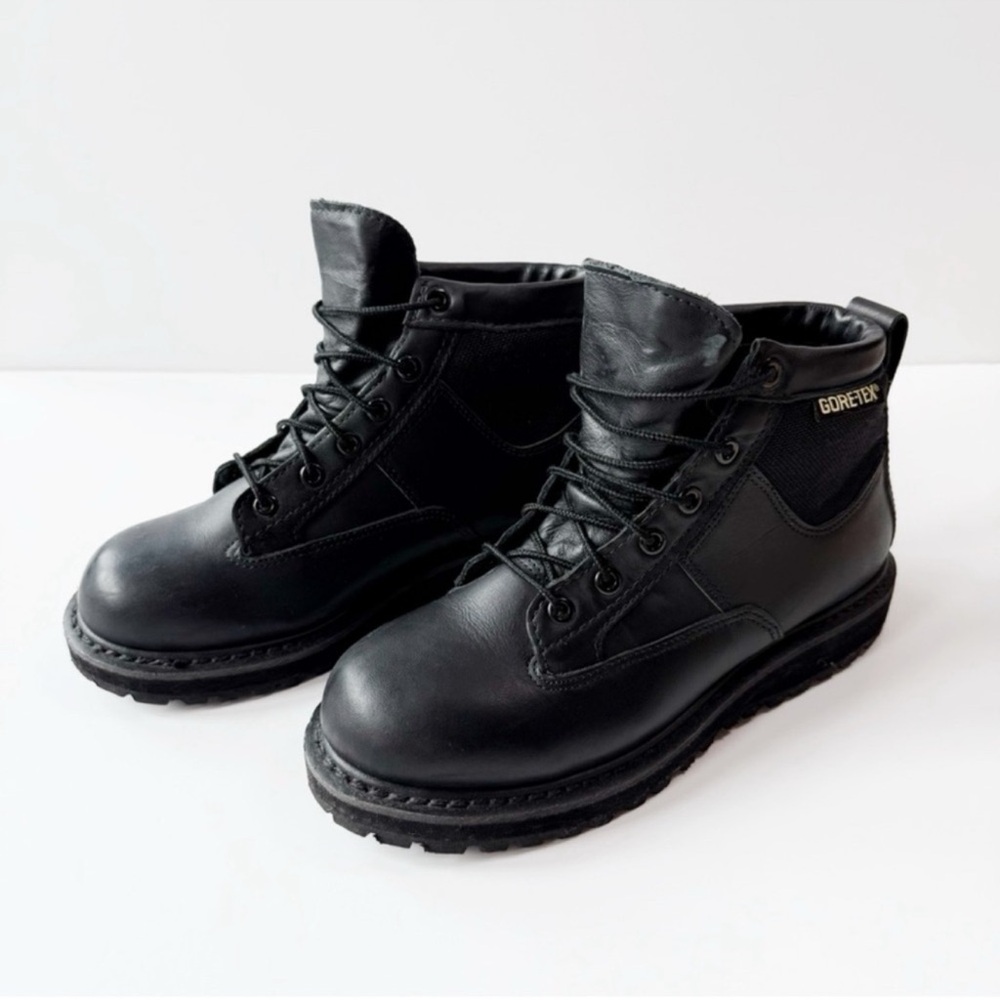 Rocky Unisex M5/W7  Black Leather GORE-TEX Utility Tactical Boot Grunge Goth Y2K